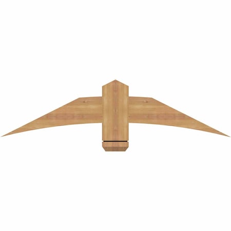 Ekena Millwork Bellingham Timber Gable Bracket, Western Red Cedar, 48"W x 12"H x 1 1/2"D x 5 1/2"F, 6/12 Pitch GBW048X12X0206BEL00SWR